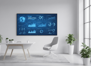 Financial analytics dashboard showing business performance and trend insights.